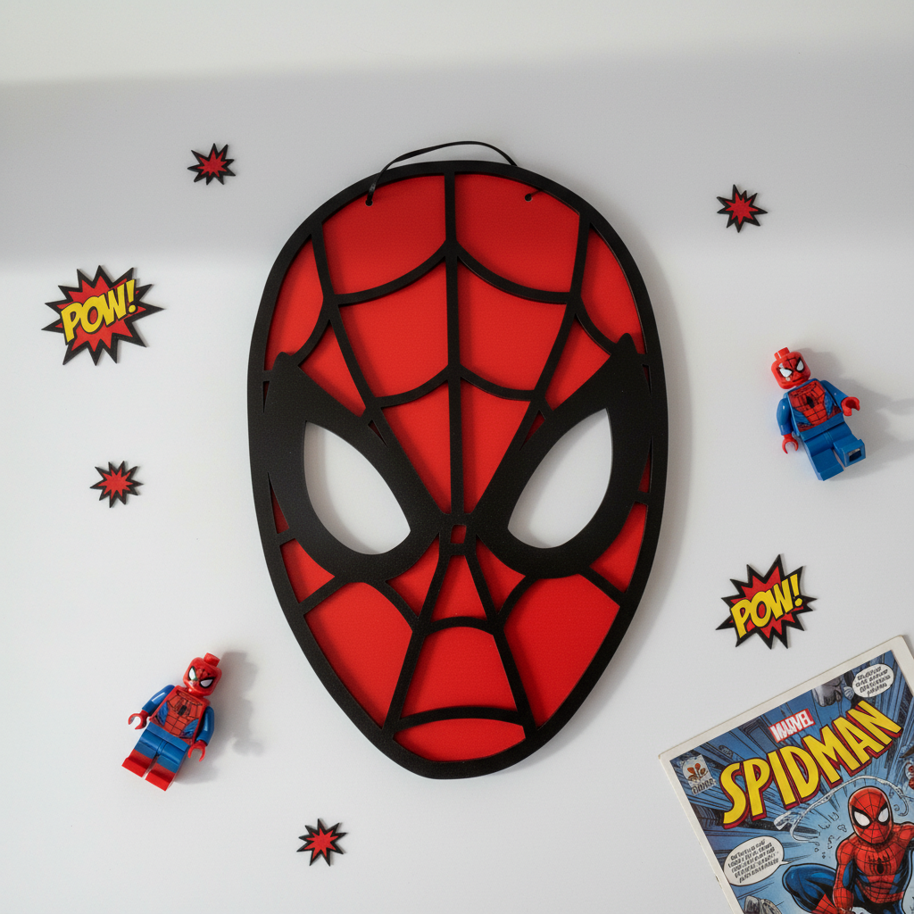 Λαμπάδα Spiderman 30εκ με μπρελόκ πλεξιγκλάς και προαιρετική ξύλινη πλάτη