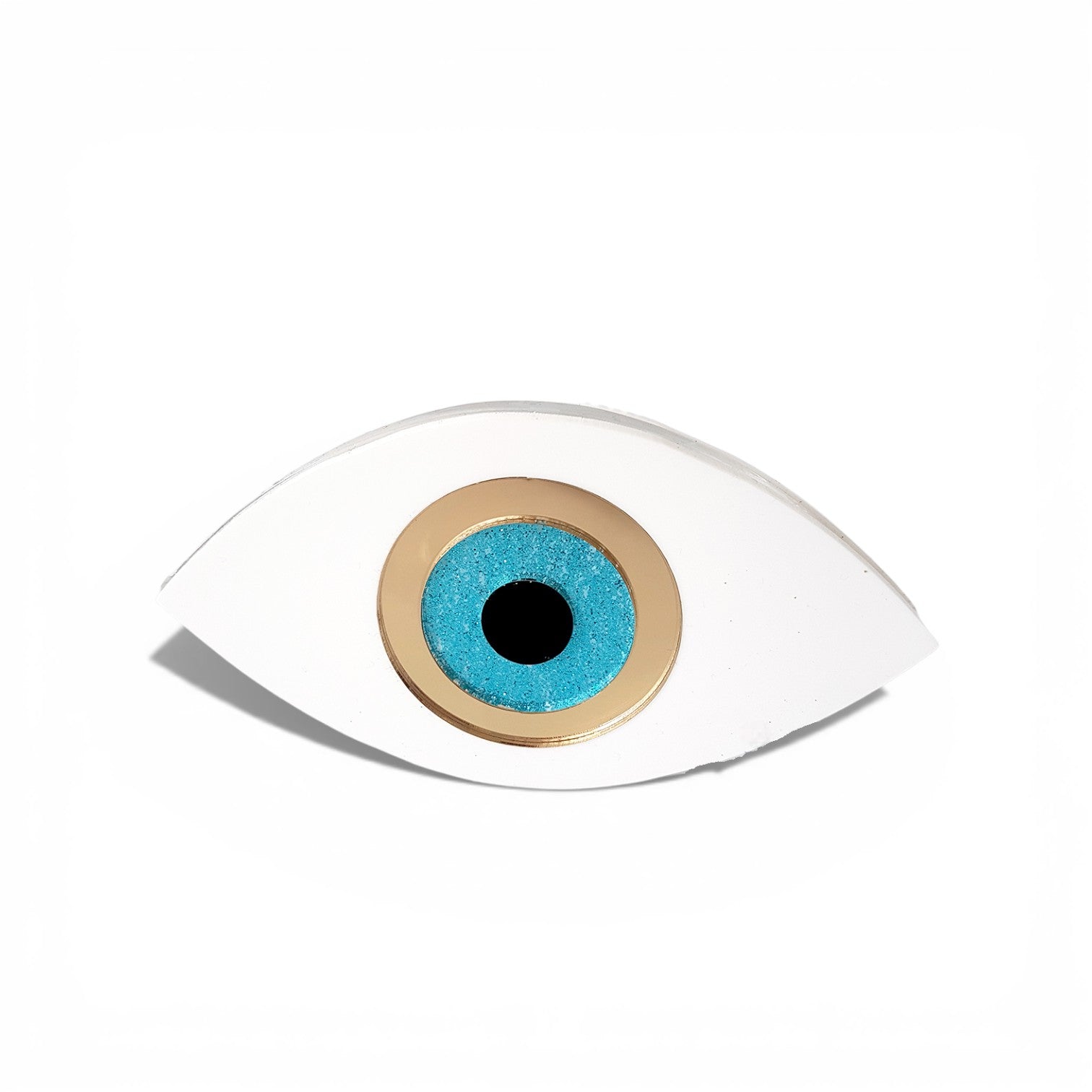 Eye Glow ακρυλικό διακοσμητικό μάτι με γκλίτερ και χρυσό καθρέφτη So Cute by Dimi