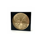 Yin Yang Tree γούρι, επιτραπέζιο χειροποίητο ξύλο & χρυσό plexiglass με Δέντρο Ζωής – So Cute by Dimi