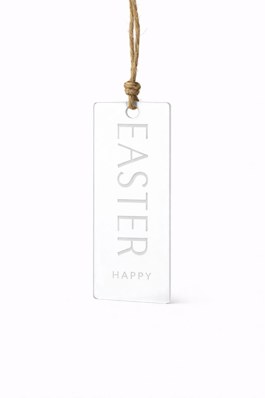 Corporate transparent plexiglass Easter bookmark tag 15x4cm engraved EASTER HAPPY So Cute by Dimi 4-544-0006