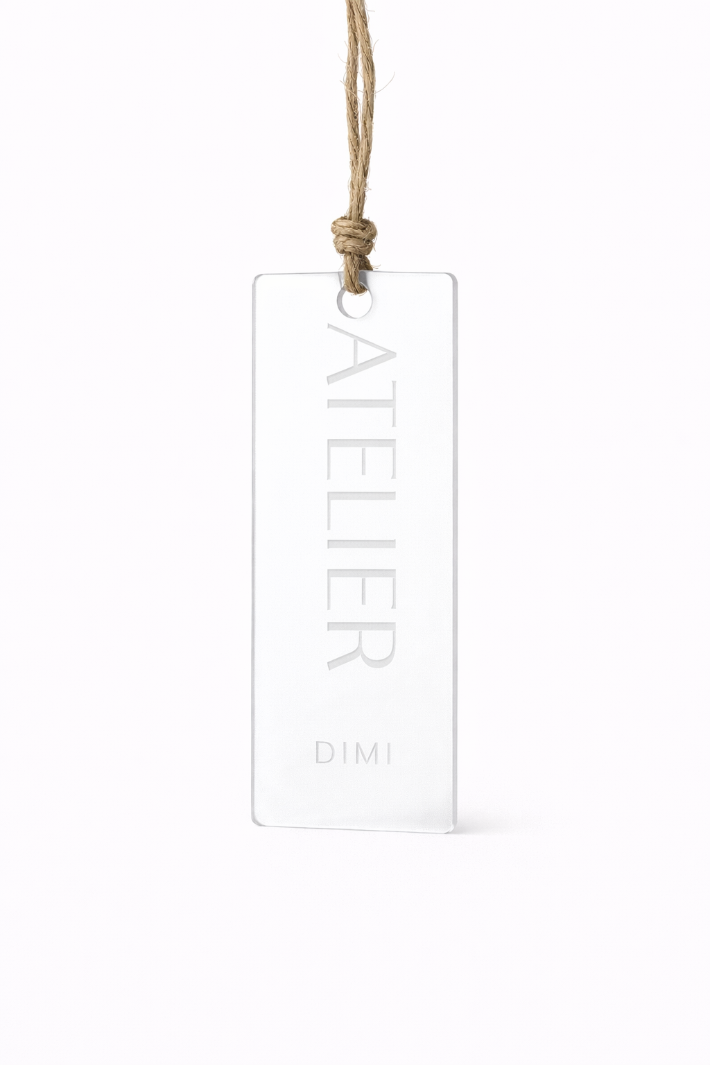 Corporate transparent plexiglass Easter bookmark tag 15x4cm engraved EASTER HAPPY So Cute by Dimi 4-544-0004