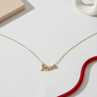 Love script necklace από ανοξείδωτο ατσάλι με κρυσταλλάκια σε χρυσό So Cute by Dimi