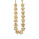 Floral chain choker από ανοξείδωτο ατσάλι με λουλούδια σε χρυσό