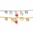 ⚡🚚 Βραχιόλι “Sacred Hearts” με Κρεμαστά Μοτίφ - So Cute by Dimi