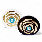 Petal Eye γούρι, επιτραπέζιο χειροποίητο plexiglass με μάτι & χρυσά πέταλα σε μαύρο ή λευκό – So Cute by Dimi