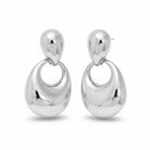 Ατσάλινα σκουλαρίκια Bold Oval Drops σε χρυσό, ασημί και διχρωμία