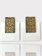 Alessandra earrings plexiglass τετράγωνα σκουλαρίκια με stone effect – So Cute by Dimi