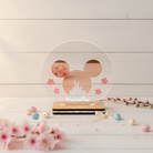 LED επιτραπέζιο φωτιστικό Minnie με rose gold καθρέφτη και προσωποποίηση – παιδικό νυχτερινό φωτιστικό.