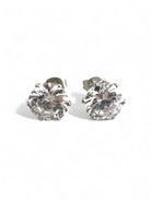 Ατσάλινα σκουλαρίκια με zircon 8mm, ιδανικά για νύφες – So Cute by Dimi

