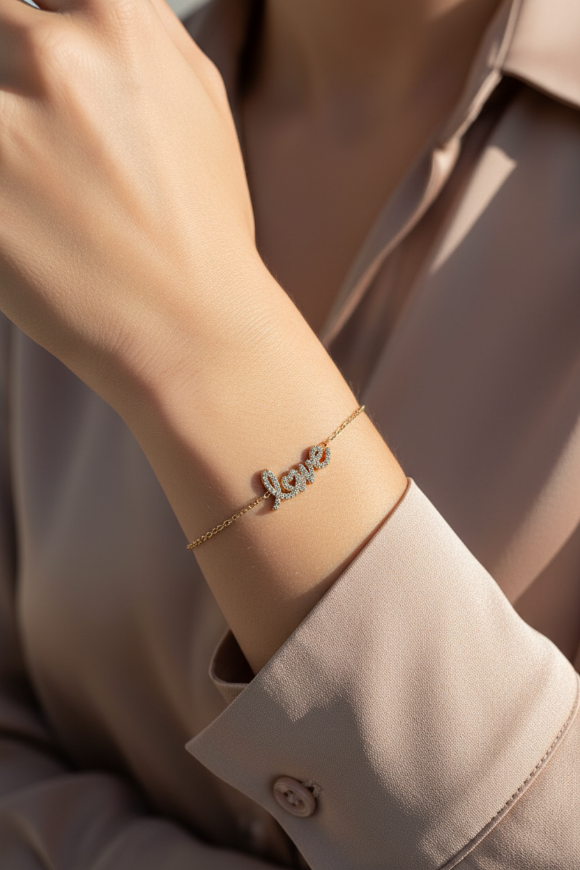 Love bracelet από ανοξείδωτο ατσάλι σε χρυσό και ασημί So Cute by Dimi