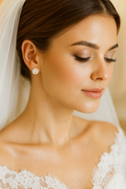 Bridal Spark – Ατσάλινα Σκουλαρίκια με Zircon 8mm - So Cute by Dimi