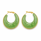 Aquarelle Resin Hoops σε Green από ρητίνη και ατσάλι σε λευκό φόντο