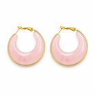 Aquarelle Resin Hoops σε Pink από ρητίνη και ατσάλι σε λευκό φόντο