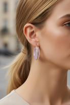 Φορεμένα Aquarelle Resin Hoops σε Purple από ρητίνη και ατσάλι