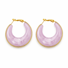 Aquarelle Resin Hoops σε Purple από ρητίνη και ατσάλι σε λευκό φόντο