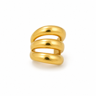 Arc Trio ear cuff ατσάλινο χρυσό τριπλό σκουλαρίκι χωρίς τρύπα σε λευκό φόντο