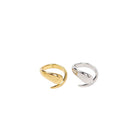 Γυναικείο δαχτυλίδι Avelis Curve Ring από ανοξείδωτο ατσάλι σε χρυσό και ασημί με minimal καμπύλο design από τη So Cute by Dimi