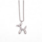 Κολιέ από ατσάλι με balloon dog charm σε  ασημί – So Cute by Dimi