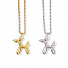 Κολιέ από ατσάλι με balloon dog charm σε χρυσό και ασημί – So Cute by Dimi