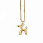 Κολιέ από ατσάλι με balloon dog charm σε χρυσό  So Cute by Dimi