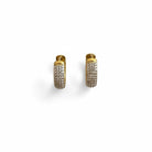 Ατσάλινα mini σκουλαρίκια κρίκοι Sparkle με ζιργκόν σε χρυσό ή ασημί – So Cute by Dimi