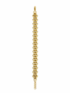 Gold stainless steel chain bracelet on a white background, so cute by dimi