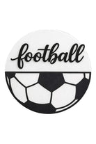 Χειροποίητη λαμπάδα football με μπρελόκ πλεξιγκλάς και προαιρετική στρογγυλή πλάτη 25 εκ