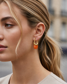 Φορεμένα Cala Resin Drops σε Orange από ατσάλι και ρητίνη