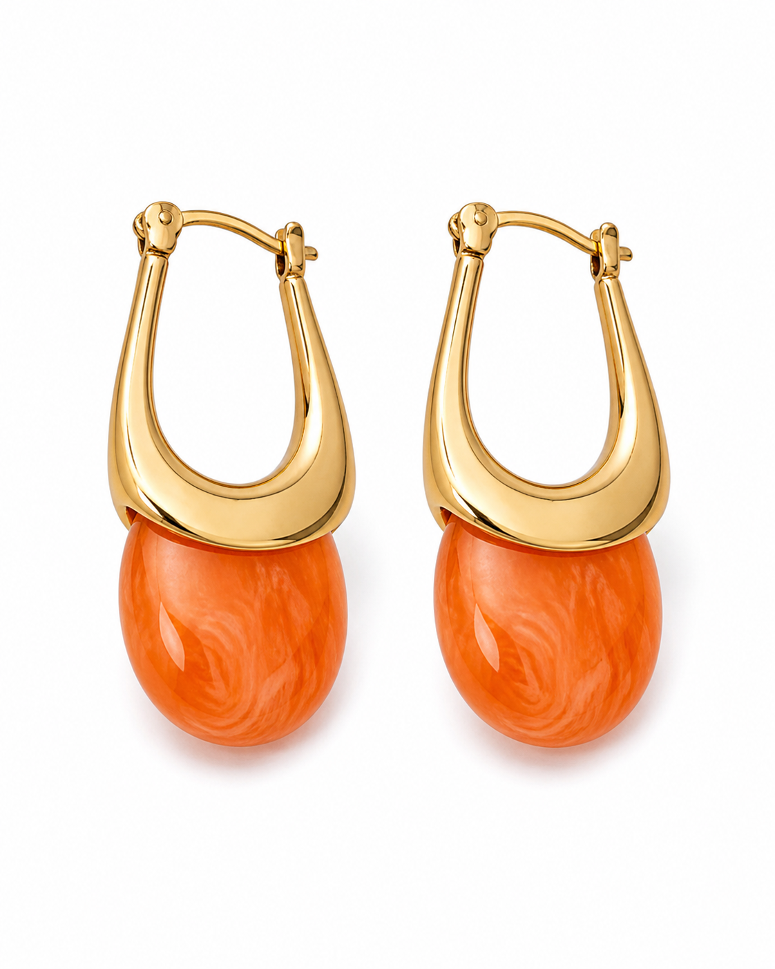 Cala Resin Drops σε Orange από ατσάλι και ρητίνη σε λευκό φόντο