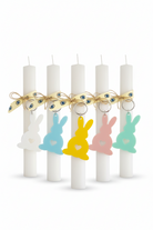 Corporate Easter Candle with Acrylic Bunny Keychain
