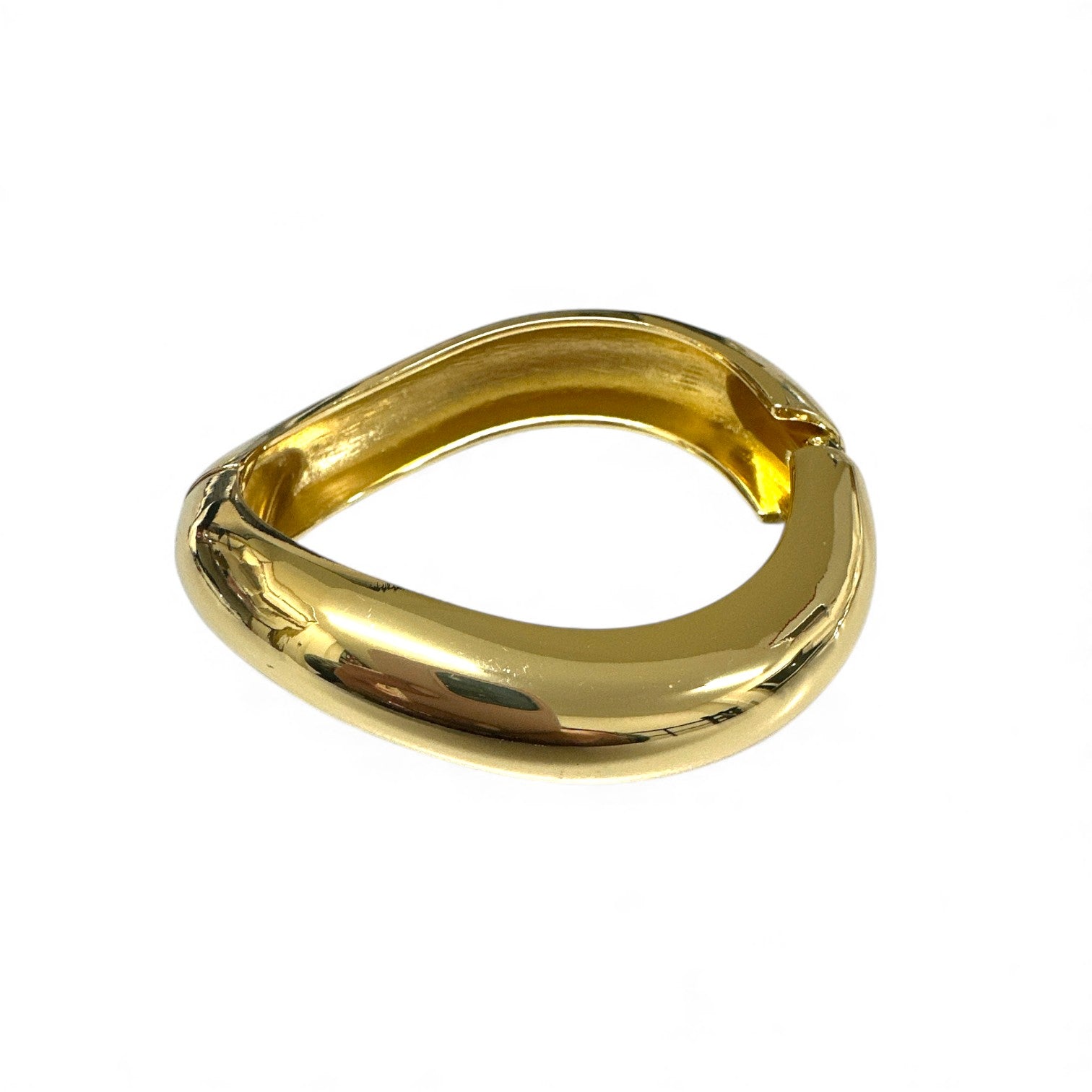 Bold curve copper bangle σε χρυσό  – So Cute by Dimi