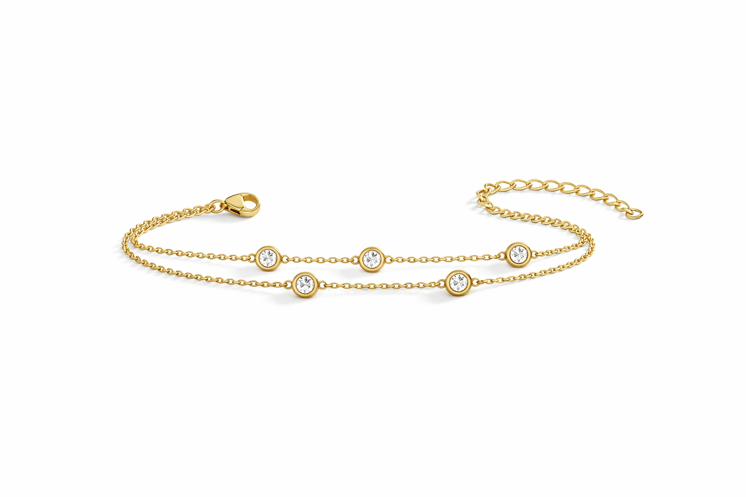 Milano Spark Bracelet βραχιόλι από ατσάλι με ζιργκόν σε χρυσό και ασημί