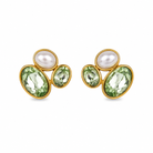 Elegant statement earrings σε πράσινη και διάφανη εκδοχή