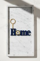 Χειροποίητο μπρελόκ HOME από plexiglass με μάτι σε χρυσό καθρέφτη – So Cute by Dimi