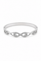 Ατσάλινο βραχιόλι Line Infinity Bracelet σε ασημί με σύμβολο infinity και πέτρες So Cute by Dimi
