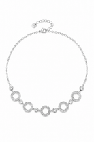 Luce Necklace ατσάλινο κολιέ με ανάγλυφους κύκλους και ζιργκόν σε χρυσό χρώμα | So Cute by Dimi