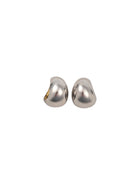 Mirelle Dome Earrings ασημί ατσάλινα σκουλαρίκια ear nail με glossy φινίρισμα minimal design So Cute by Dimi