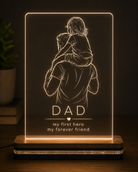 LED φωτιστικό My First Hero από διάφανο plexiglass με χάραξη laser και δυνατότητα προσωποποίησης από τη So Cute By Dimi.