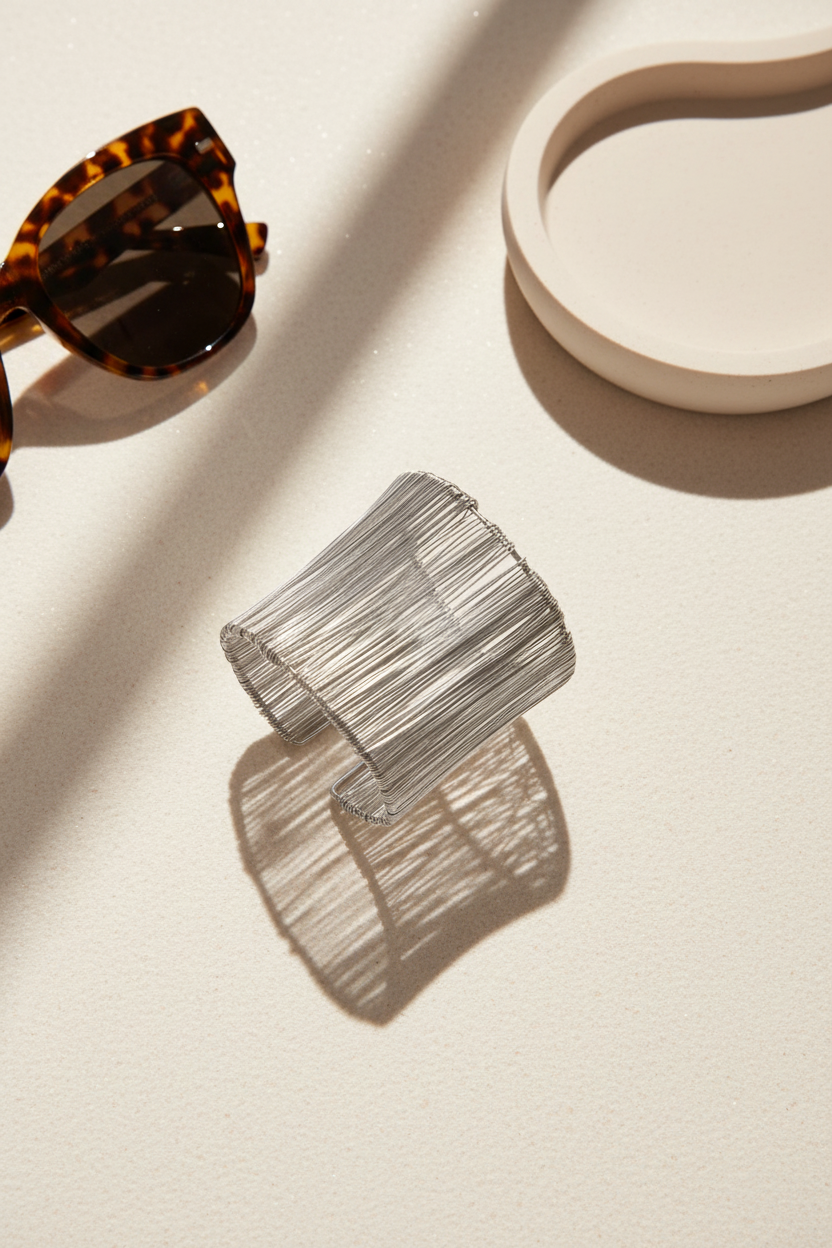 Γυναικείο cuff βραχιόλι Nyra Fringe Cuff από ανοξείδωτο ατσάλι σε  ασημί από τη So Cute by Dimi