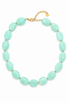 So Cute By Dimi Pastel Pebble Necklace με οβάλ pebble χάντρες σε παστέλ αποχρώσεις και χρυσές λεπτομέρειες