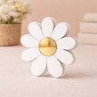 minimal white acrylic daisy flower decor with gold mirror center modern spring decoration So Cute by Dimi