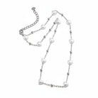 Pearl Hearts Necklace – Ατσάλινο Κολιέ με Καρδιές από Πέρλες | So Cute by Dimi