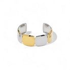 Ατσάλινο cuff βραχιόλι με γεωμετρικές πλάκες – Bold Mosaic Cuff