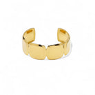 Ατσάλινο cuff βραχιόλι με γεωμετρικές πλάκες – Bold Mosaic Cuff