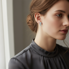 Crystal Angel Studs – Ατσάλινα Σκουλαρίκια με Φτερό Αγγέλου & Ζιργκόν | So Cute by Dimi
