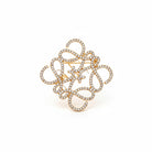 Metal filigree brooch with rhinestones in silver and gold – So Cute by Dimi.