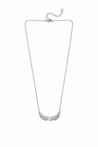 heartwing necklace ατσάλινο κολιέ φτερά αγγέλου με καρδιά ζιργκόν ασημί so cute by dimi
