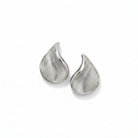 Silver wave drop stainless steel earrings textured modern jewelry