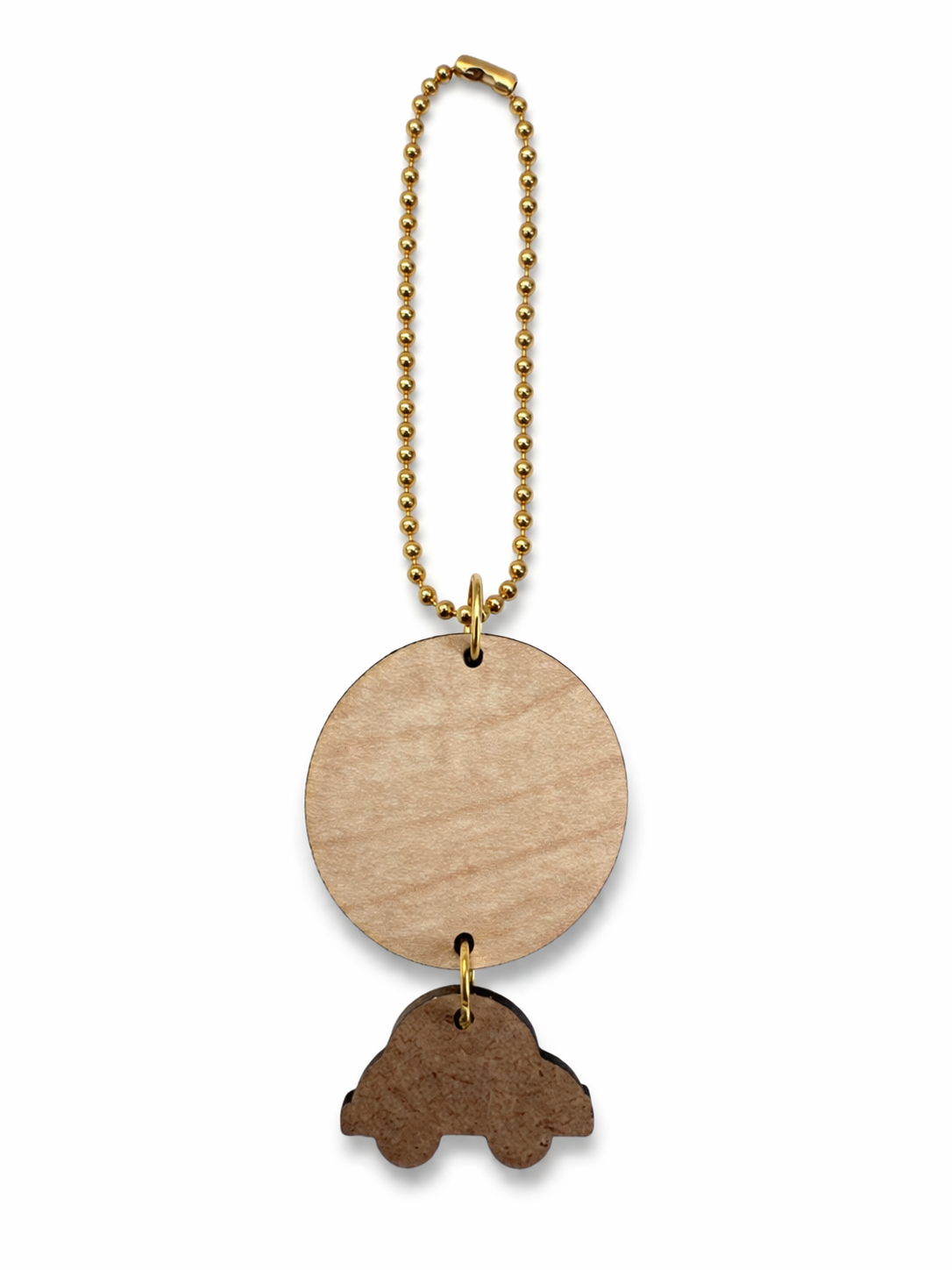 Πίσω πλευρά ξύλινου γουριού αυτοκινήτου  Urban Mati Car Charm Wooden Edition