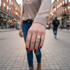 Crystal Angel Ring – Ατσάλινο Δαχτυλίδι με Φτερό Αγγέλου & Ζιργκόν | So Cute by Dimi